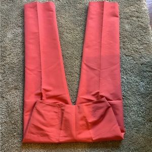 SIGRID OLSEN SILK/COTTON CORAL DRESS PANTS SIZE 8, LINED